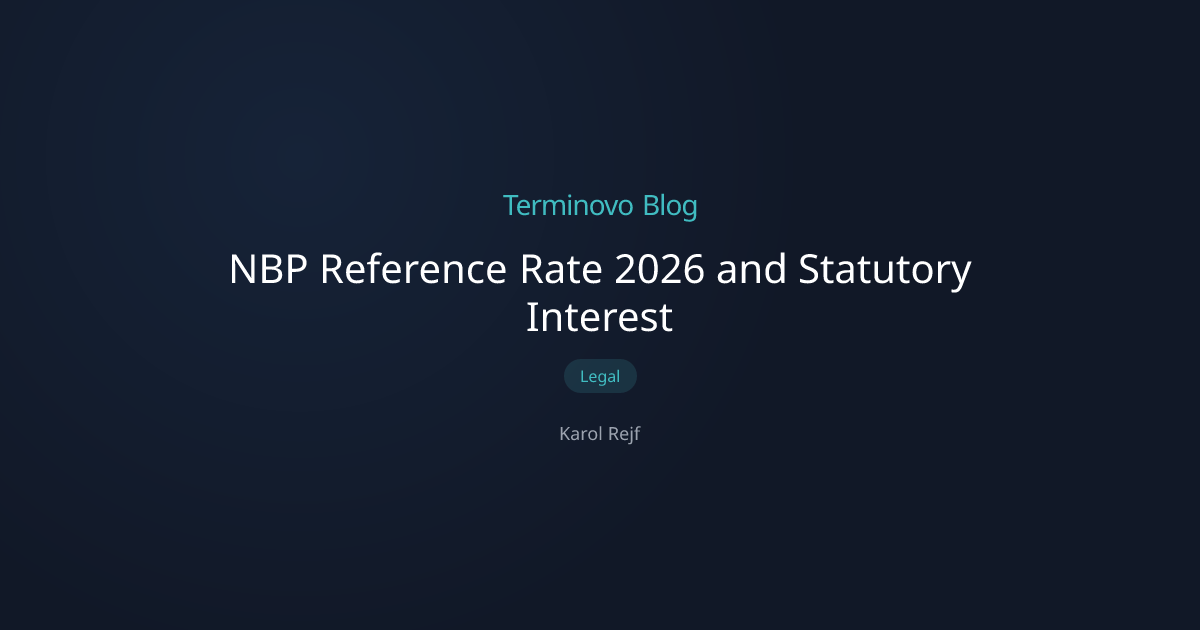 NBP Reference Rate 2026 and Statutory Interest | Terminovo